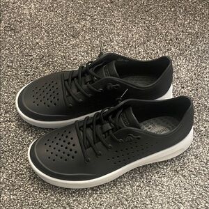 CROCS Casual Black Slip-On Sneakers with White Sole